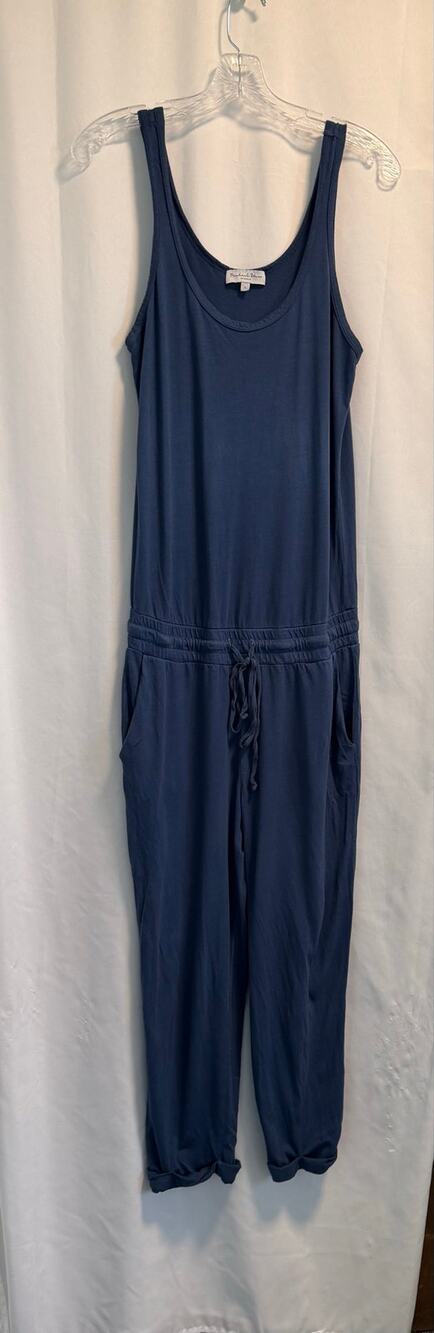 Michael Stars | Blue Relaxed Drawstring Jumpsuit - Scoop Neck